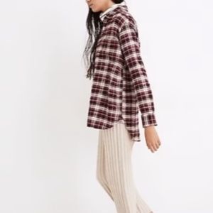 NWT Madewell Flannel Sunday Shirt Size Small